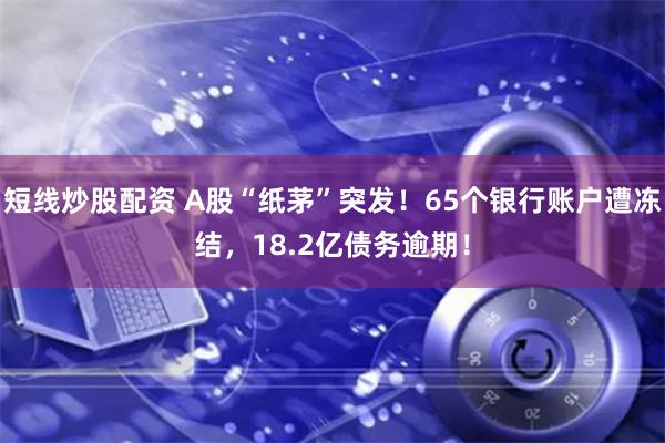 短线炒股配资 A股“纸茅”突发！65个银行账户遭冻结，18.2亿债务逾期！